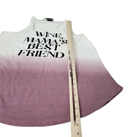 Torrid Tank Top Large Wine Mama's Bestfriend Dip Dye Purple White Sleeveless NWT - Picture 7 of 7